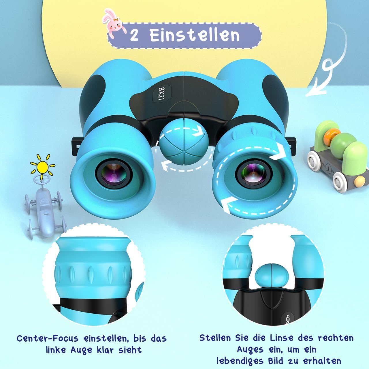 Kinder Fernglas 8X21, Blau