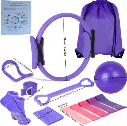 13-teiliges Pilates-Set, Violett