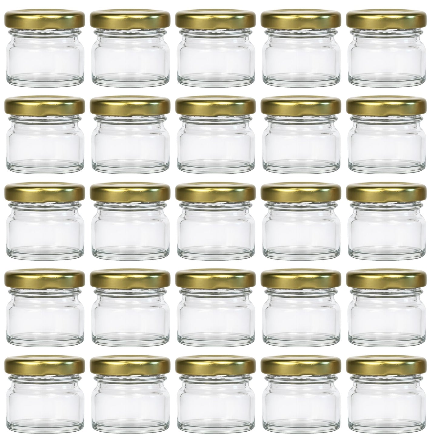 Mini Marmeladengläser Set mit Schraubdeckel (25x 30 ml), 30 ml 25