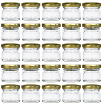 Mini Marmeladengläser Set mit Schraubdeckel (25x 30 ml), 30 ml 25