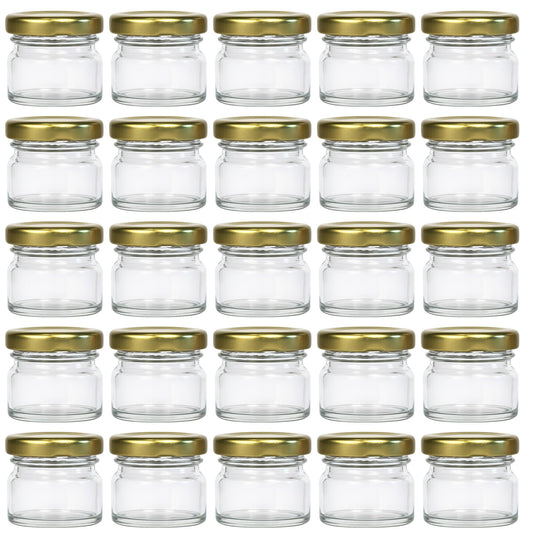 Mini Marmeladengläser Set mit Schraubdeckel (25x 30 ml), 30 ml 25