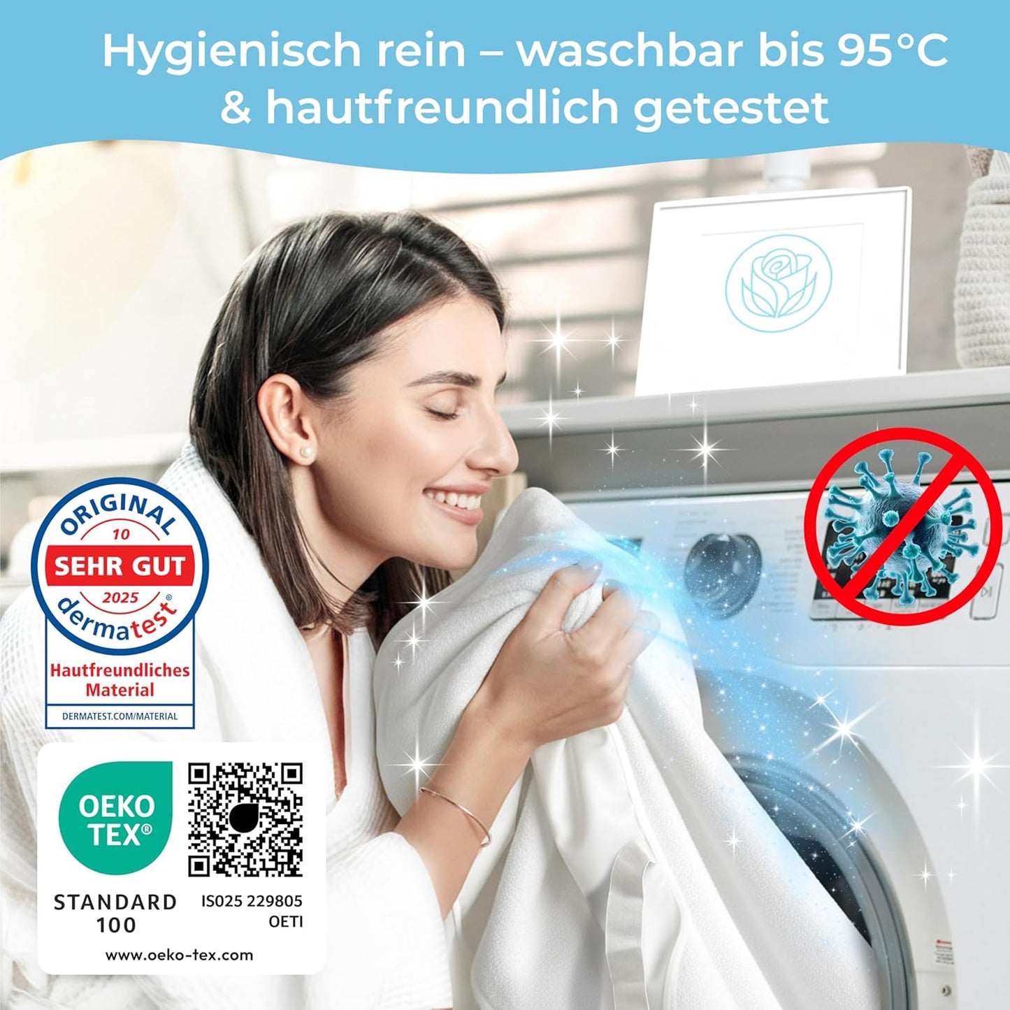 Matratzenschoner wasserdicht 120x200 cm, 120x200 cm 4x Eckgummifixierung