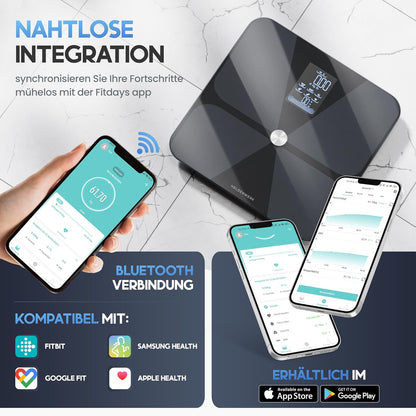 Personenwaage mit App, Dunkelblau (Design Harmony)