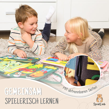 Montessori Busy Board ab 3 Jahren - Activity Spielzeug, grün