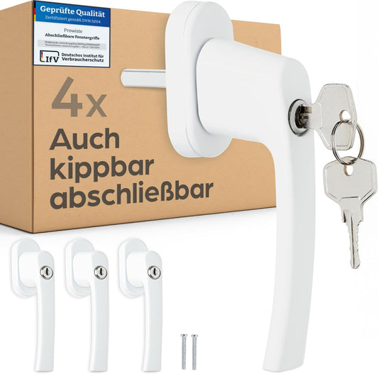 Abschliessbare Fenstergriffe, 4er-Set, kindersicher