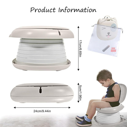 Klapptoilettensitz für Reisen und Camping, Grau