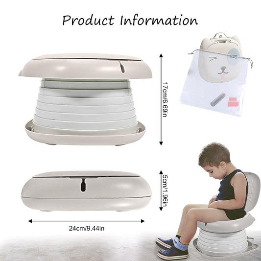 Klapptoilettensitz für Reisen und Camping, Grau