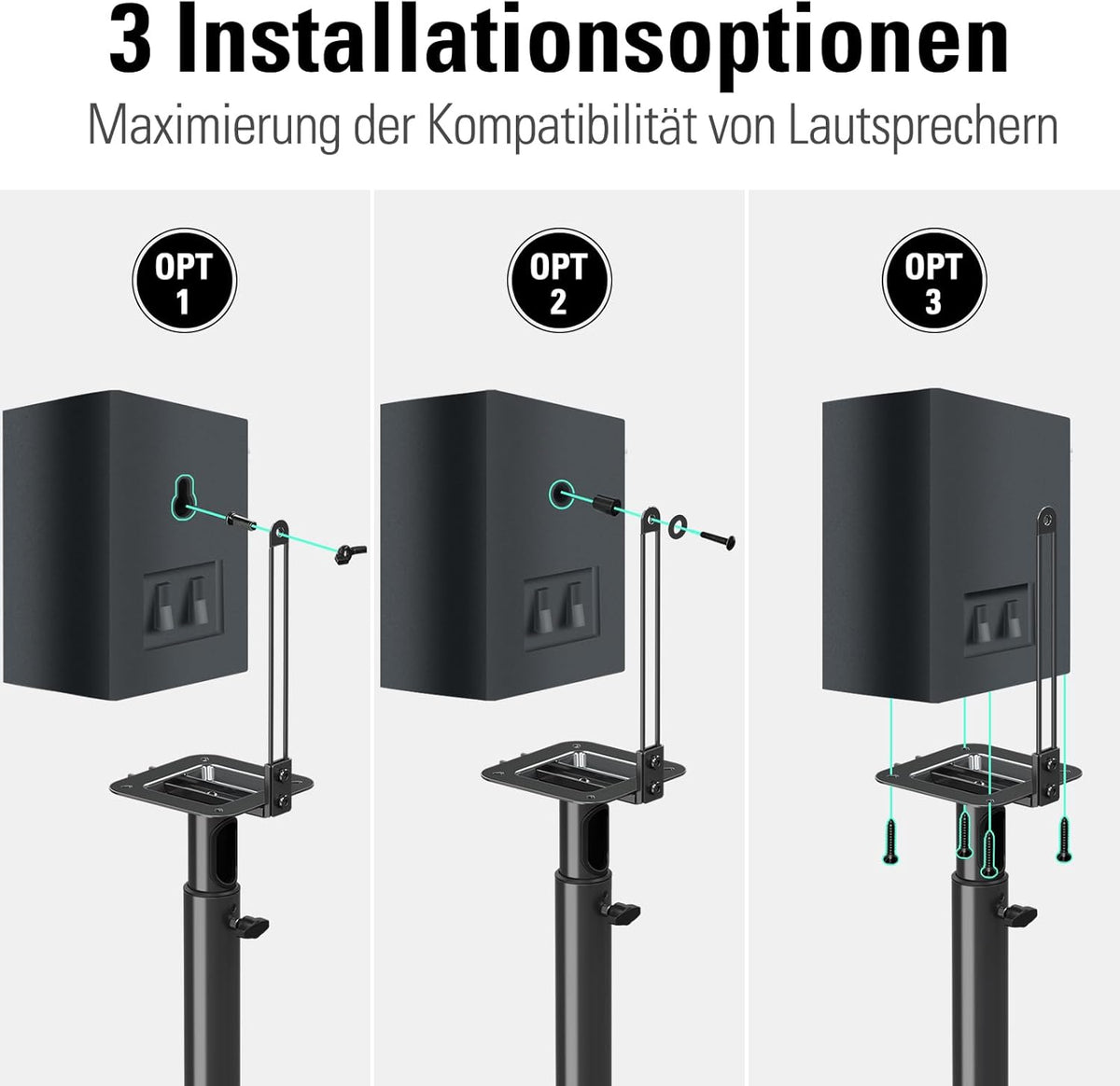 2er-Set Höhenverstellbare Lautsprecherständer