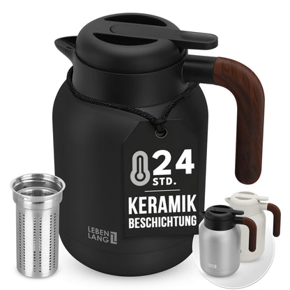 Thermoskanne, Schwarz