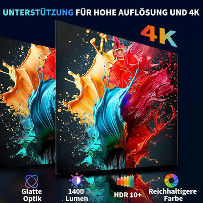 Tragbarer Mini-Beamer C2 mit 4K-Unterstützung und 5G WiFi, White