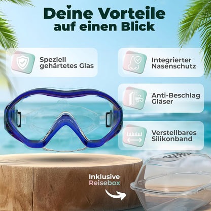 Panorama Taucherbrille für Kinder, Blau