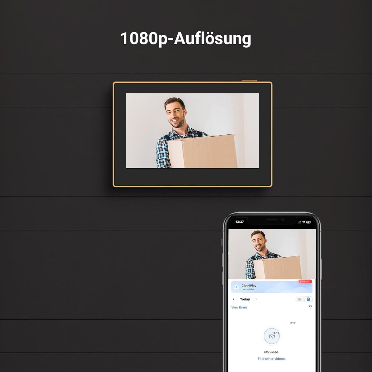 4,3-Zoll Video-Türspion mit Weitwinkelkamera, Cp2 in Golden
