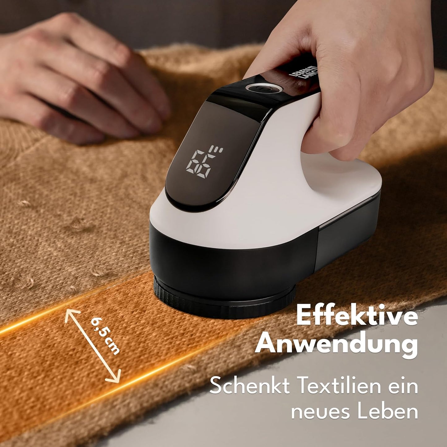 Elektrischer Fusselrasierer mit LED-Anzeige, Weiss - 2000mah
