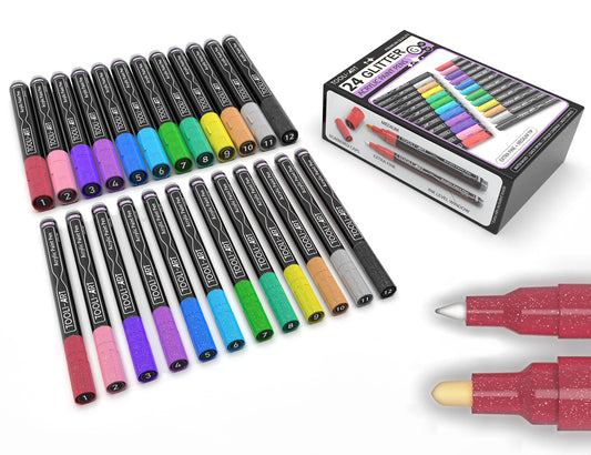 Acrylstifte-Set für Steinmalerei, GLITZERN
