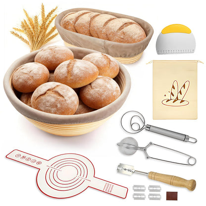 Sauerteig-Starter-Set mit Gärkörbchen
