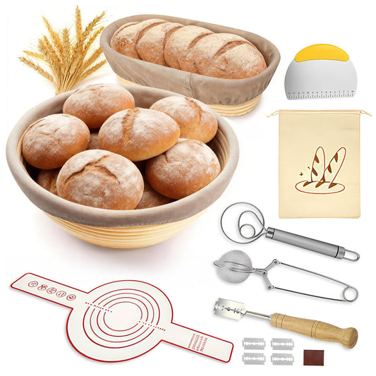 Sauerteig-Starter-Set mit Gärkörbchen