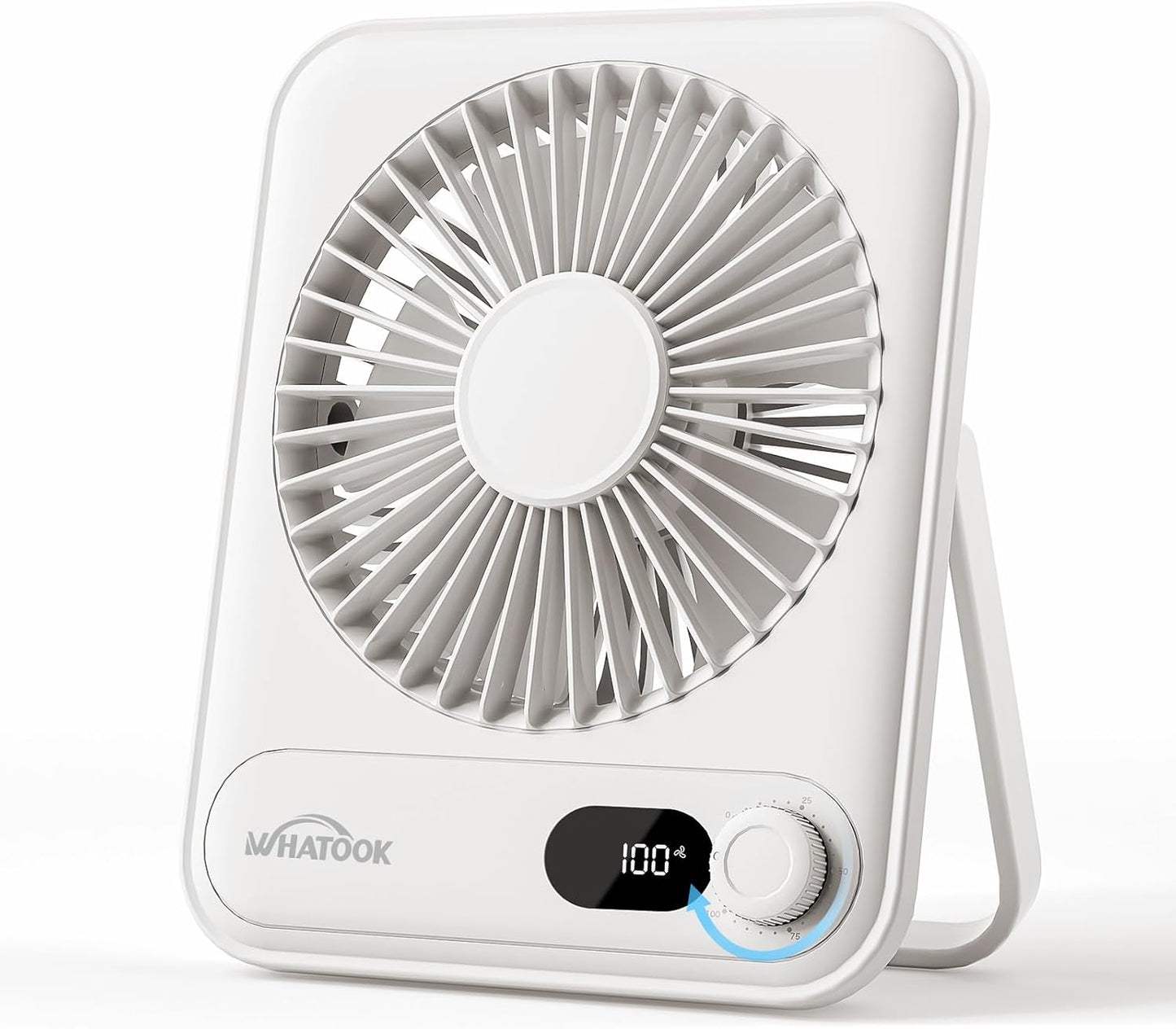 USB-Tischventilator, 2000mAh Weiß