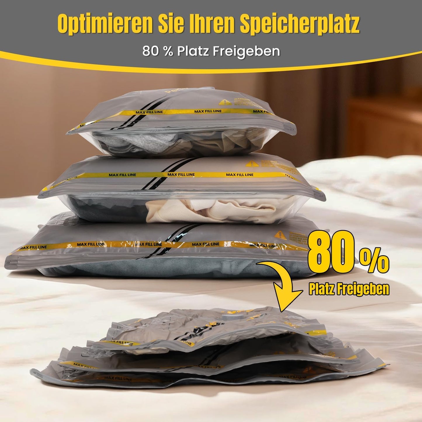 9-teiliges Vakuumbeutel-Set mit kabelloser Pumpe, 9 set