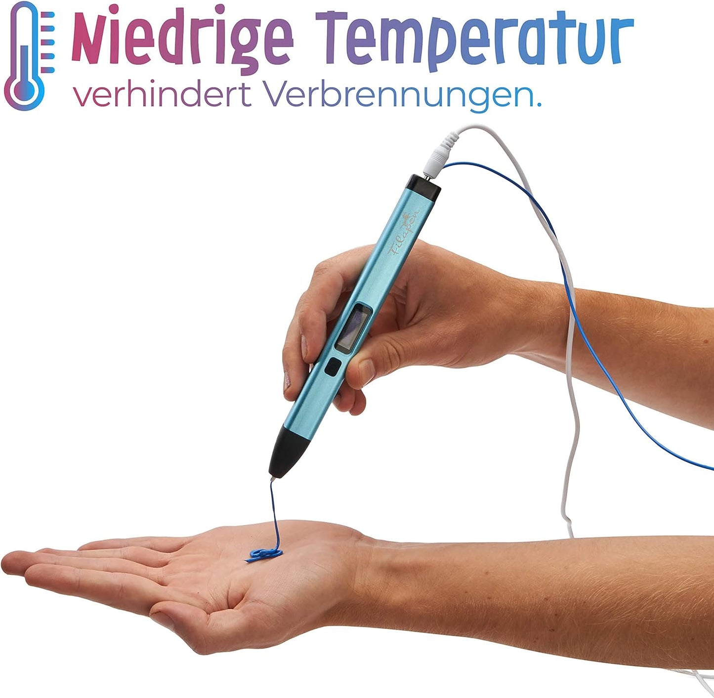 3D Stift mit 10 Filamenten, Blau, 1 - Blau