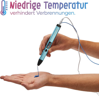 3D Stift mit 10 Filamenten, Blau, 1 - Blau