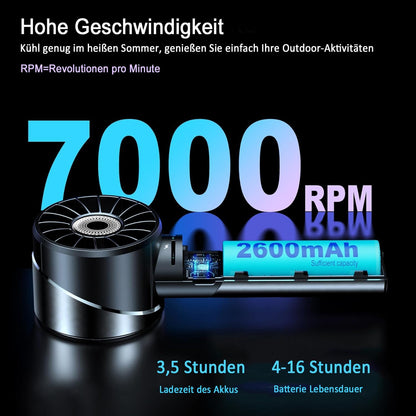 Mini-Handventilator, Schwarz