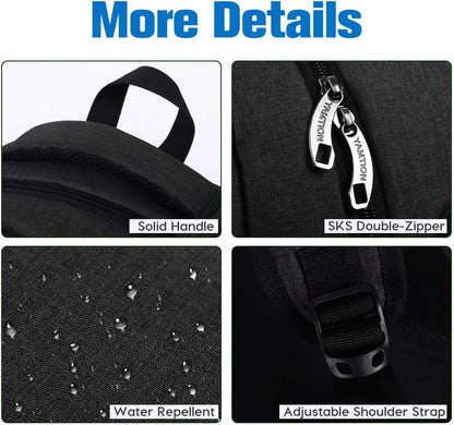 Laptop Rucksack mit USB-Anschluss, wasserdicht 35L, Gjb6-schwarz ; 15,6 Zoll