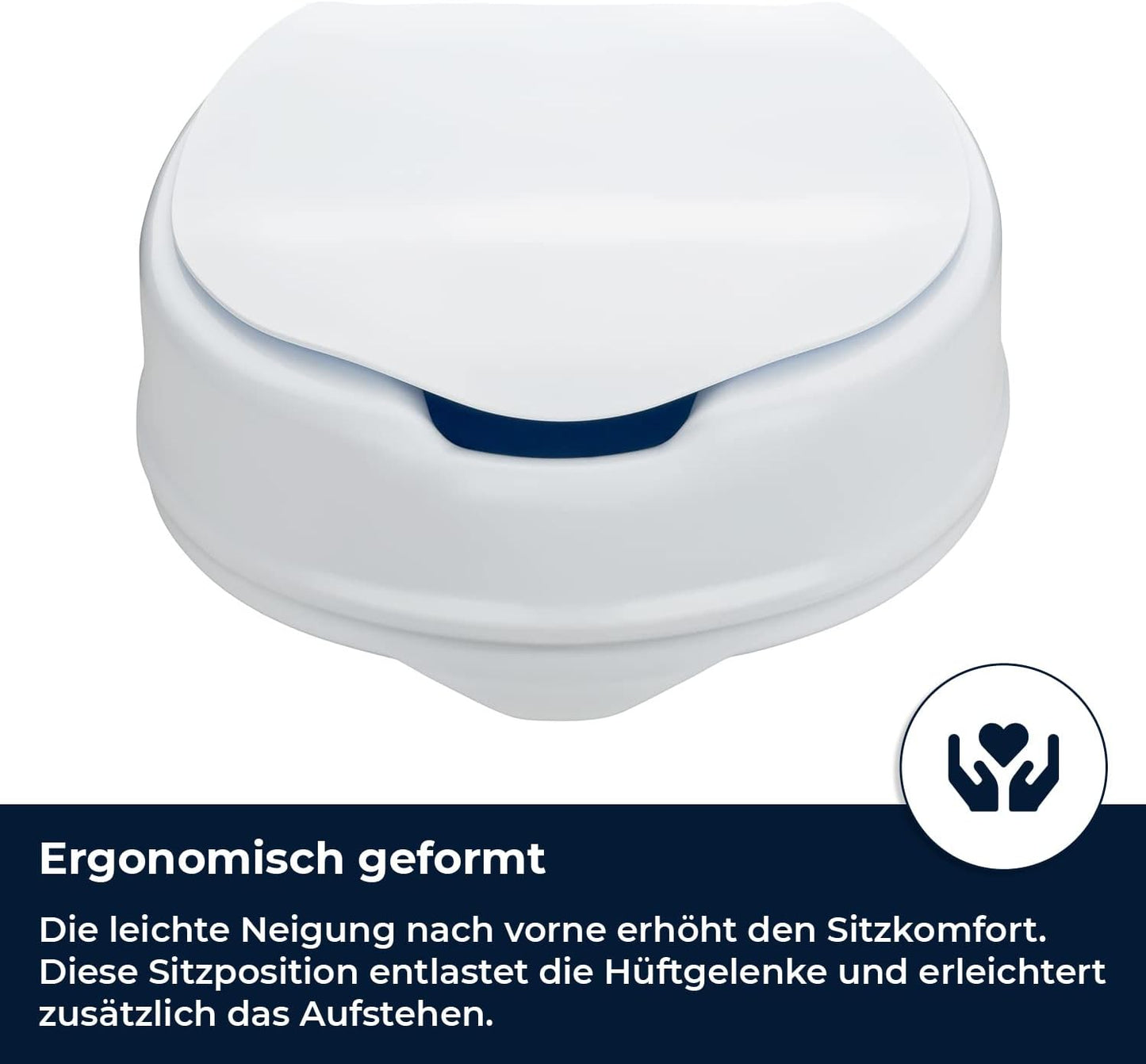 Toilettensitzerhöhung mit Deckel (10 cm)