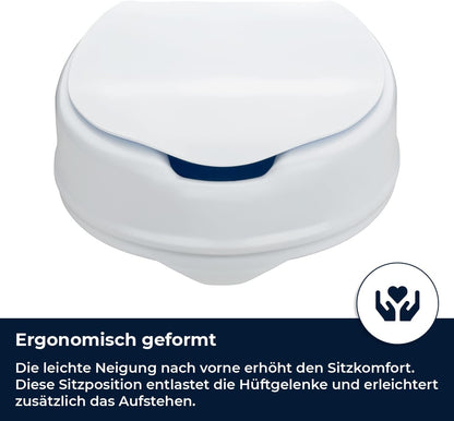 Toilettensitzerhöhung mit Deckel (10 cm)