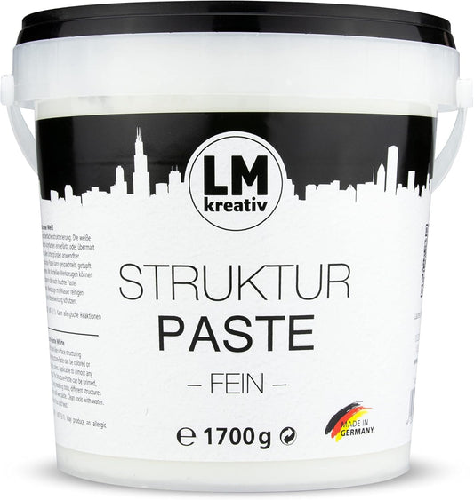 Strukturpaste fein für Acrylmalerei, Weiß fein1,7 kg Eimer