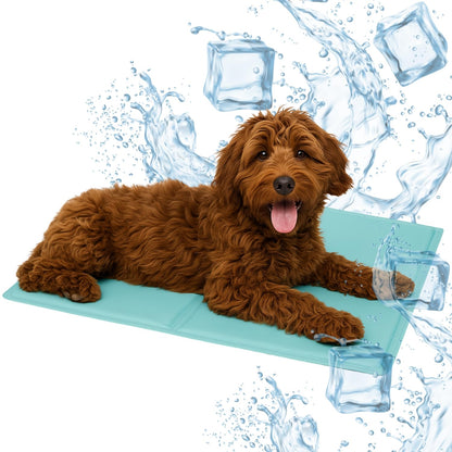 Selbstkühlende Hundematte, Ice blue M - 50x65cm
