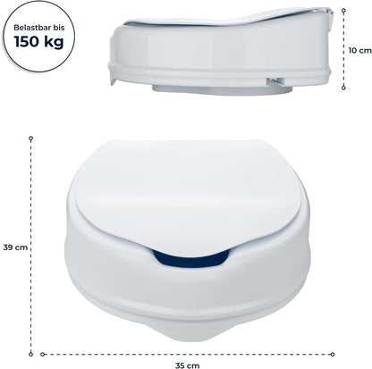 Toilettensitzerhöhung mit Deckel (10 cm)