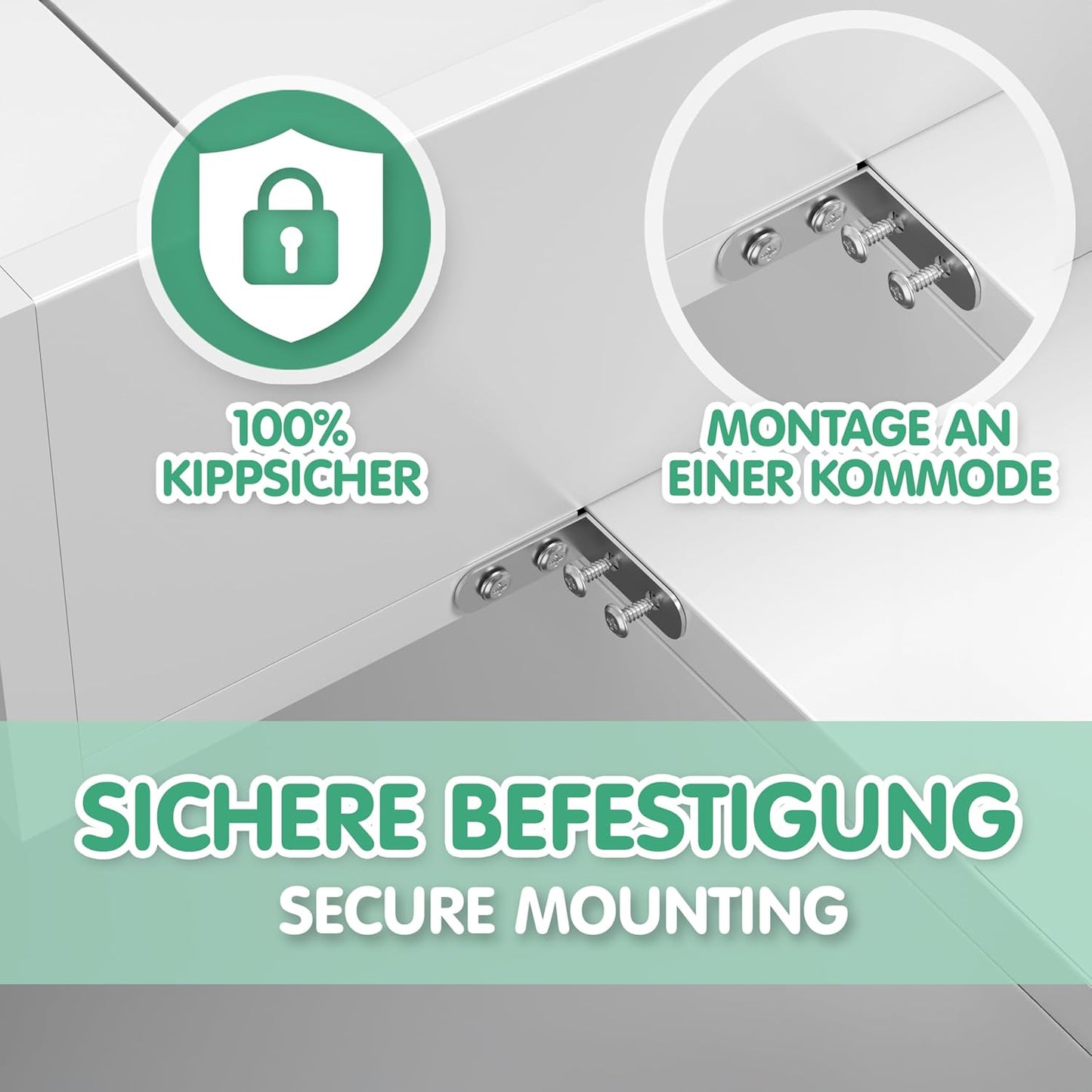 Universal Wickelaufsatz für IKEA Kommoden 77×76×12 cm