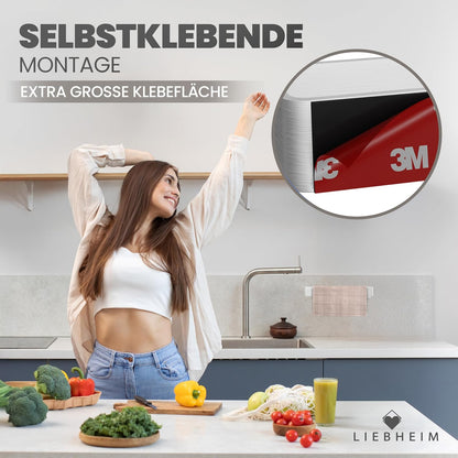 Handtuchhalter ohne Bohren, Silber Gebürstet 22.0 Zentimeter