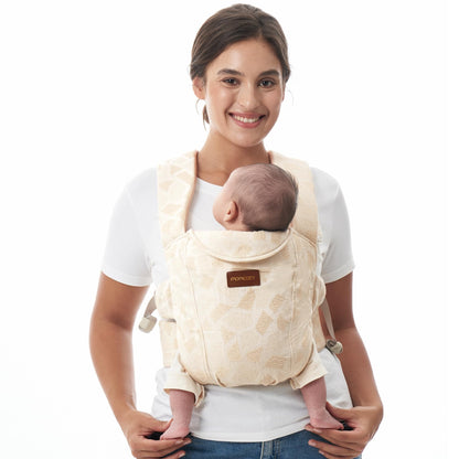 Ergonomische Babytrage mit Nackenstütze, Grau