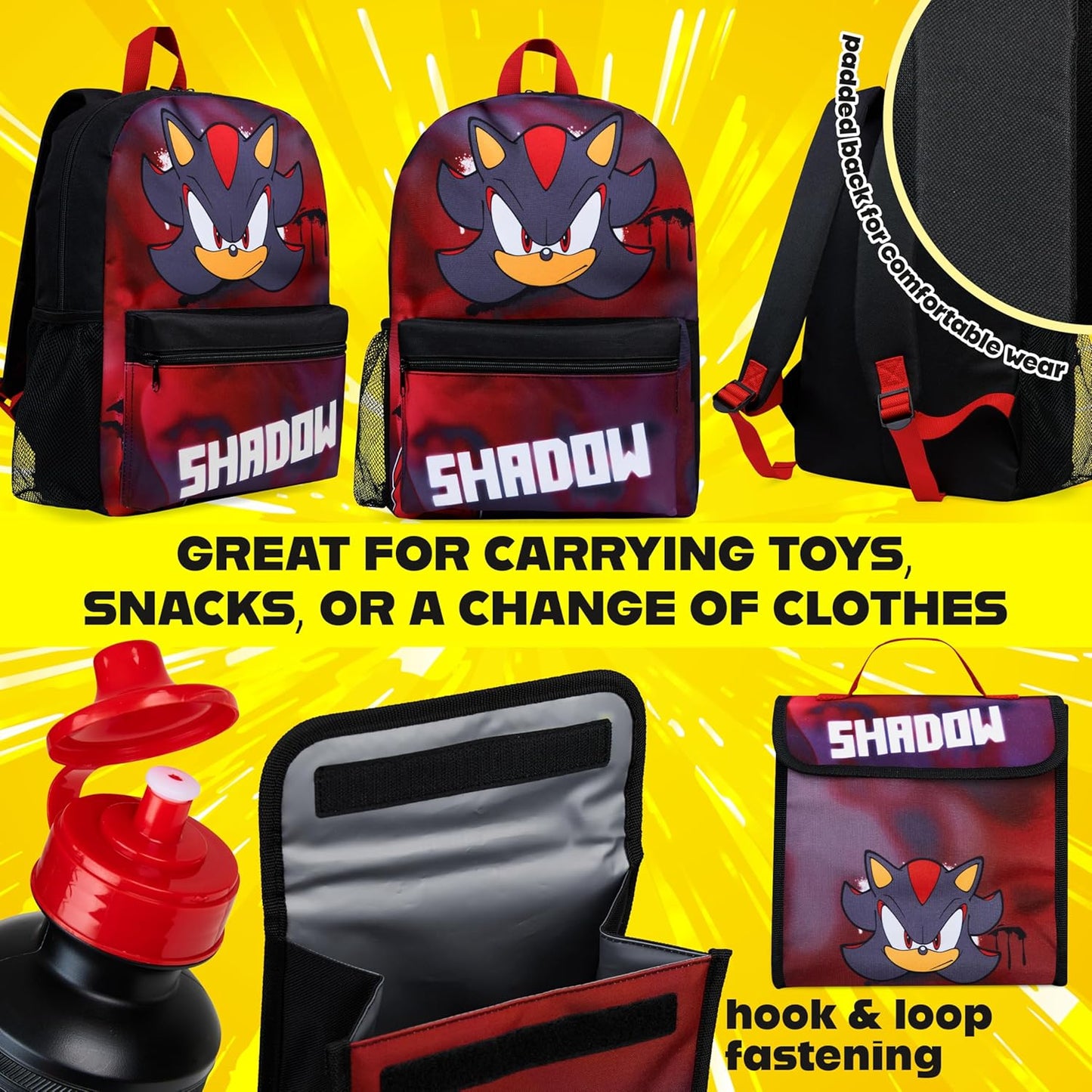 Kinderrucksack-Set Shadow mit Zubehör (4-teilig)