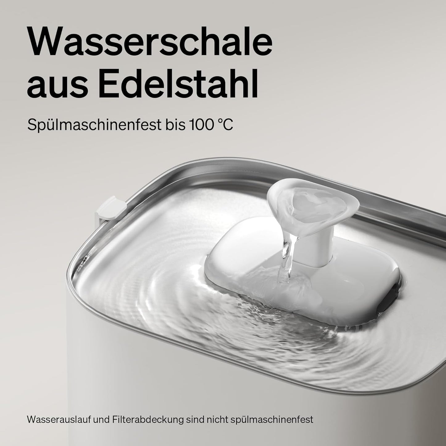 Upgrade Katzenbrunnen mit App-Überwachung, Weiss 3L