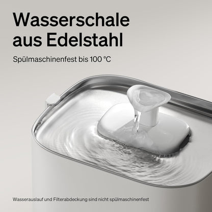 Upgrade Katzenbrunnen mit App-Überwachung, Weiss 3L