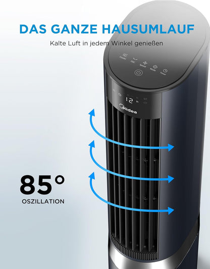 Sensicool Mobiler Luftkühler mit Wasserkühlung, Blau 7L Wassertank