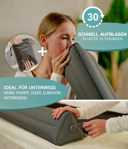 Aufblasbarer Rausfallschutz für Betten, 2er-Set, [180cm Länge] Doppel-Set