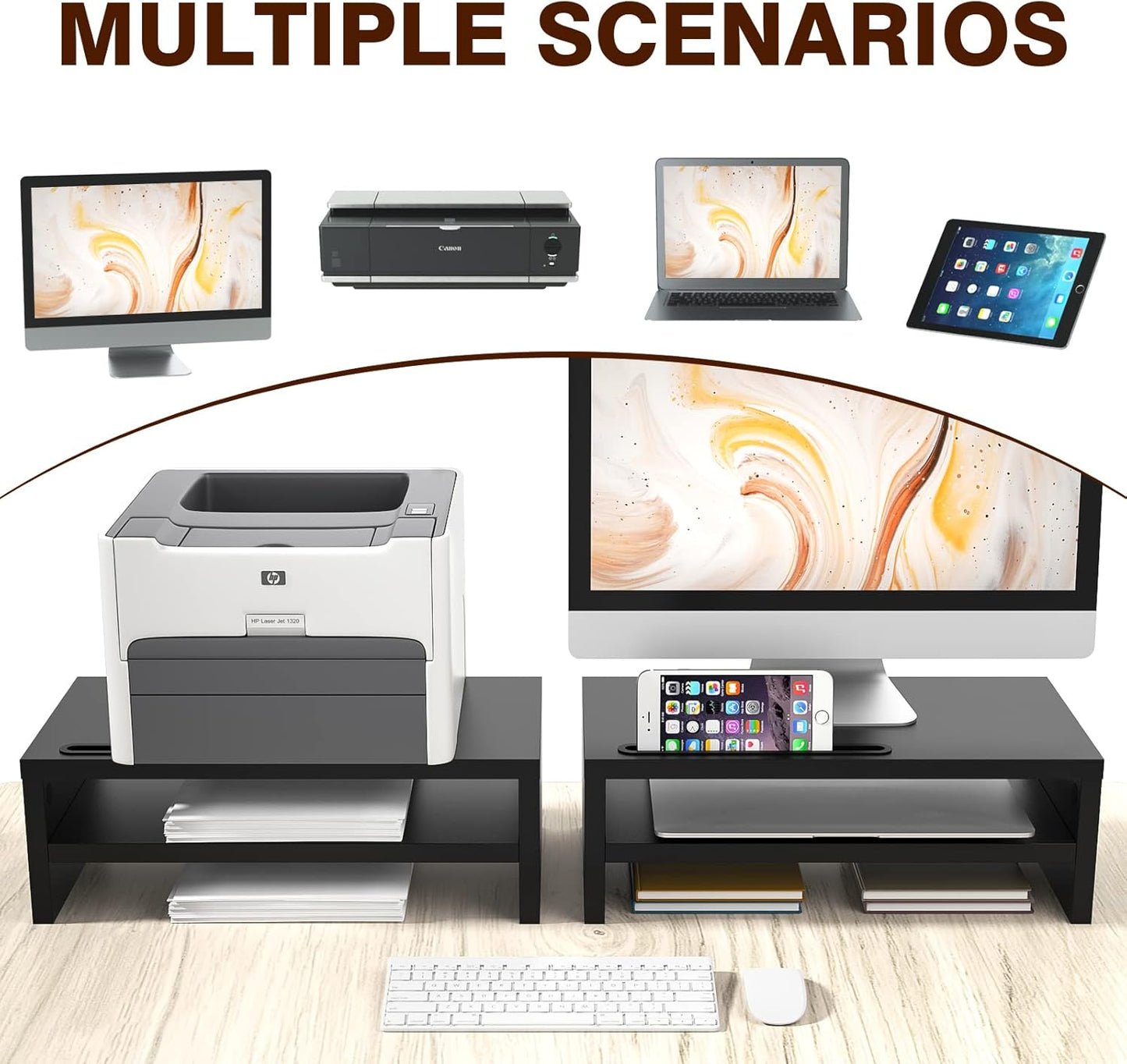 Monitorständer für PC und Laptop, 42,5x23,5x14