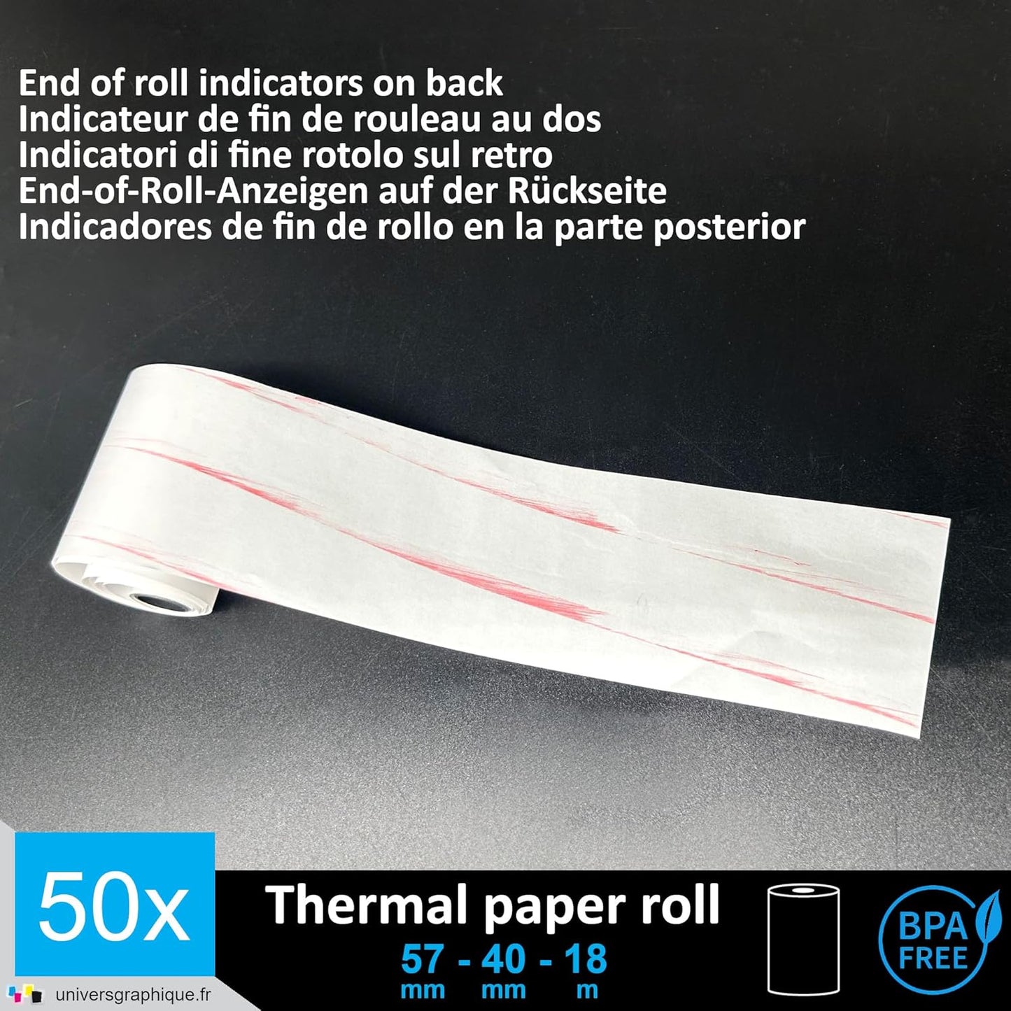 Thermorollen für EC-Geräte 50 Stück
