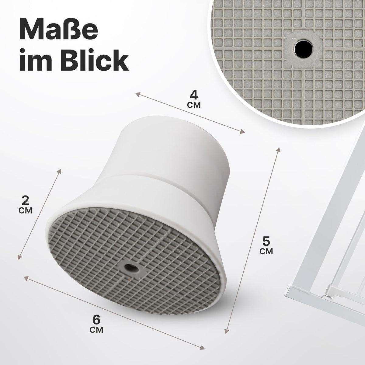 Wandschutzpads für Tür- und Treppengitter, Wandschutzpads