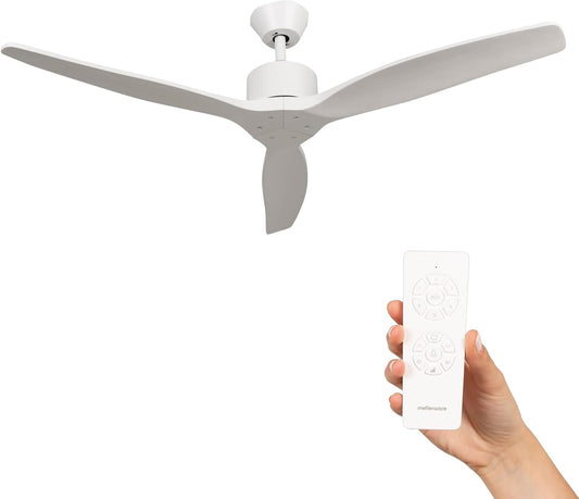 Deckenventilator mit Fernbedienung, Ohne Licht Weiss