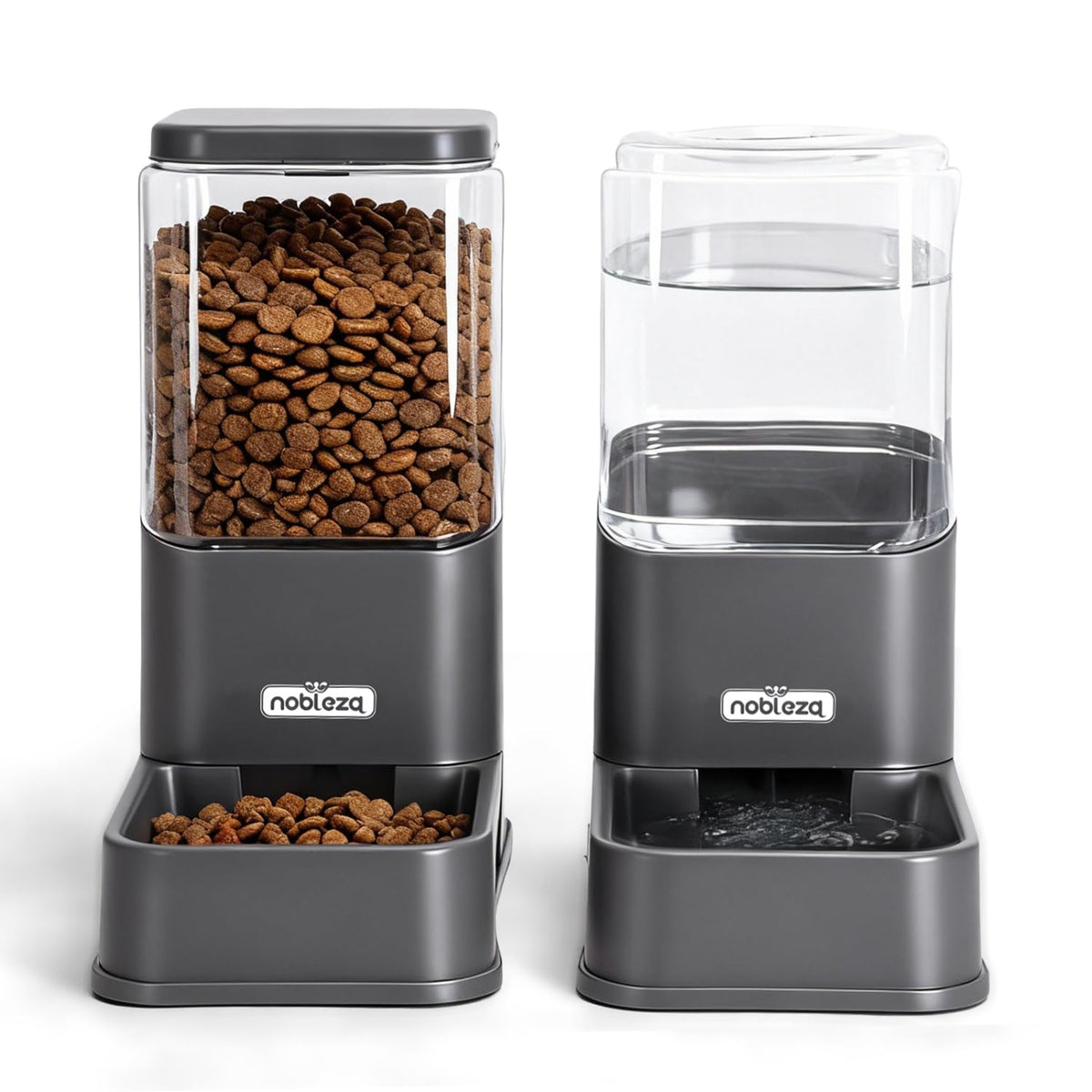 Automatischer Futter- und Wasserspender für Haustiere 3.8 L, Schwarz