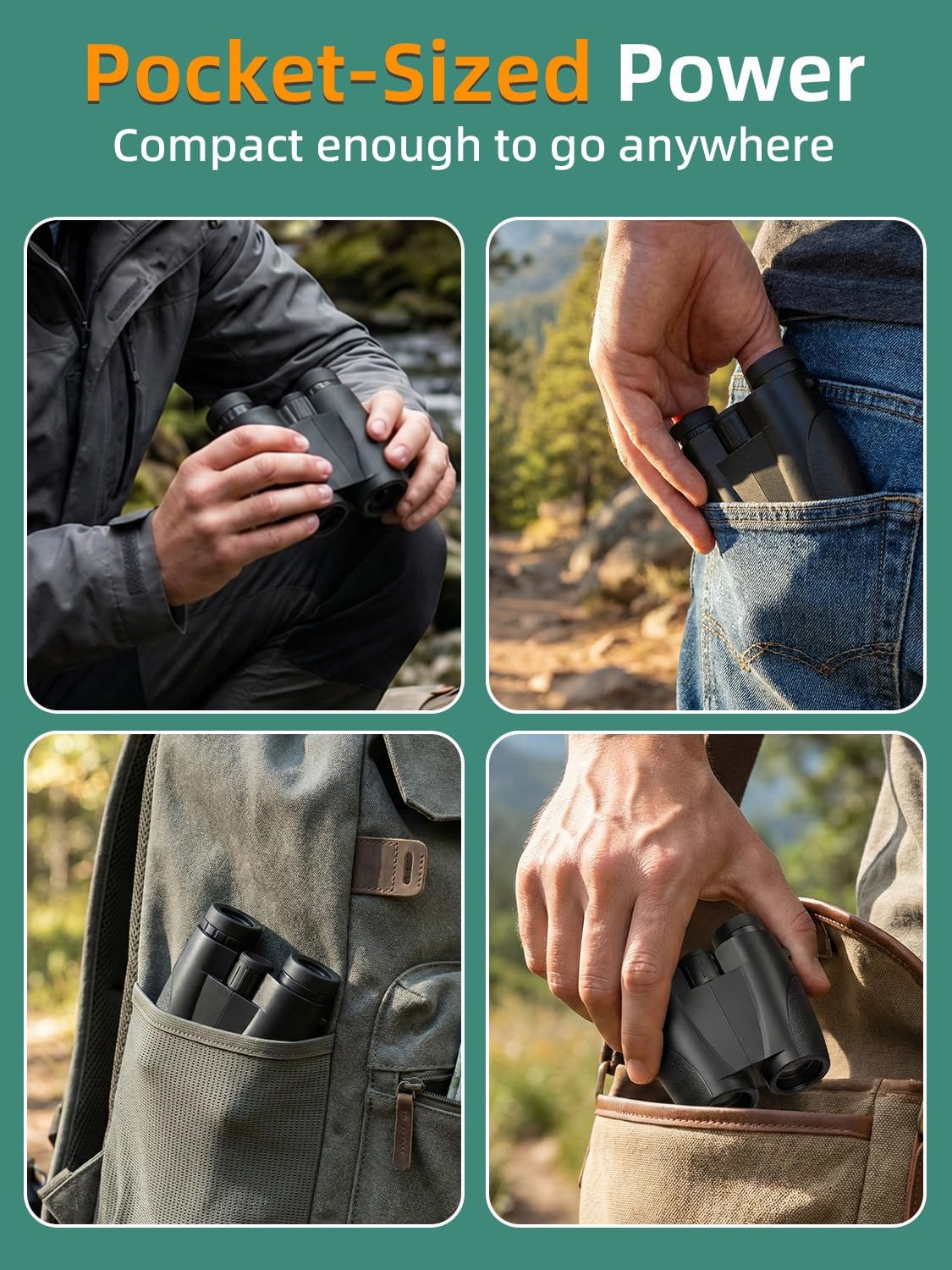 Kompaktes Fernglas für Outdoor-Aktivitäten
