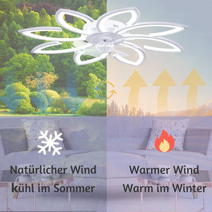Deckenventilator mit LED-Beleuchtung und Fernbedienung, 90CM