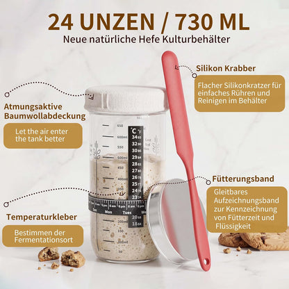 12-teiliges Sauerteig Starter-Set, 12-teiliges Brotstarter-Set
