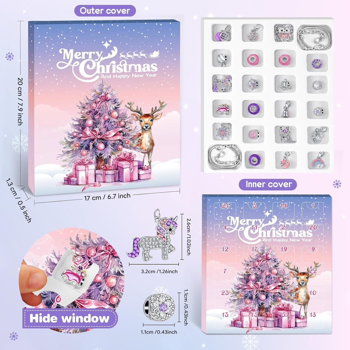 Adventskalender Schmuck-Bastelset für Mädchen