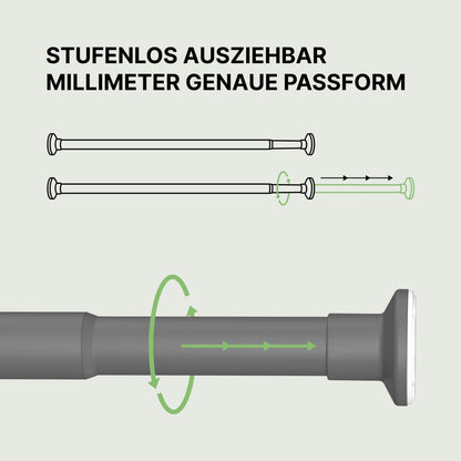 Vorhangstange ohne Bohren, 50-80 cm Grau