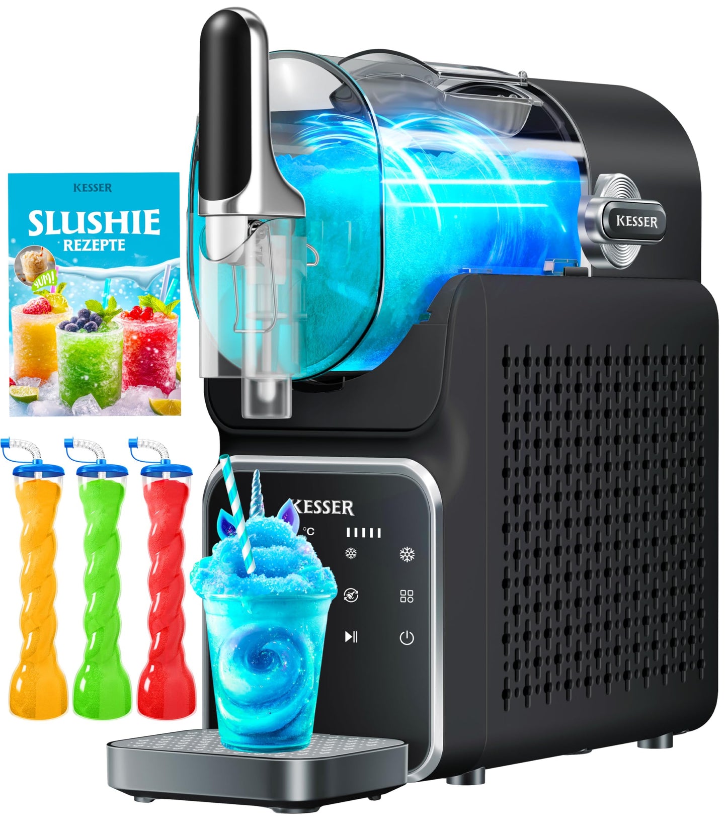 Slush Ice Maker, 2 Liter Schwarz